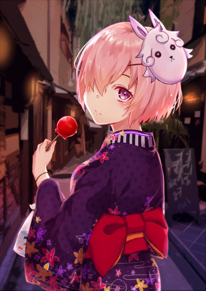 mash kyrielight and fou (fate and 1 more) drawn by fujikiri_yana