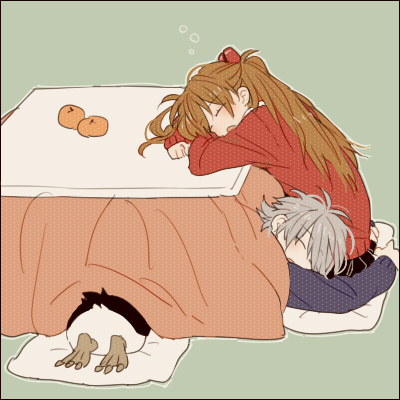 souryuu asuka langley, nagisa kaworu, and penpen (neon genesis evangelion) drawn by 0930erina