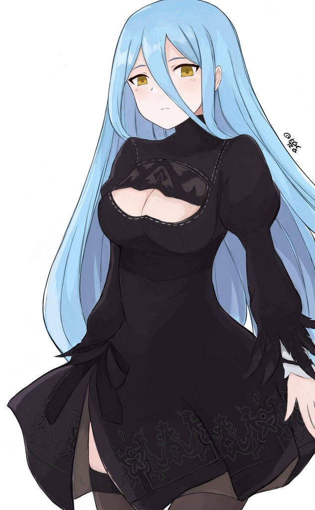 2b and azura (fire emblem and 3 more) drawn by kgctcg