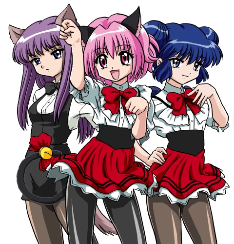momomiya ichigo, aizawa mint, and fujiwara zakuro (tokyo mew mew and 1 more) drawn by bandabekken