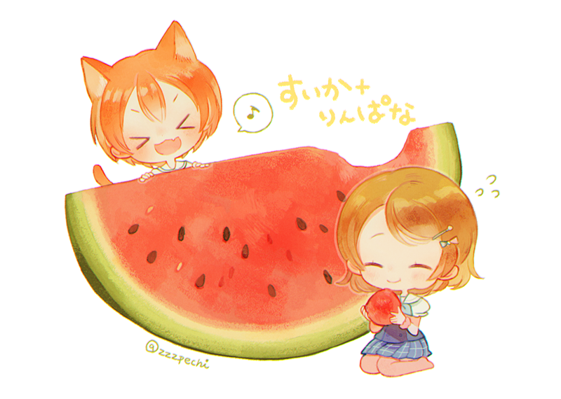 hoshizora rin and koizumi hanayo (love live! and 1 more) drawn by pechika
