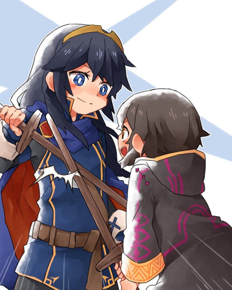 lucina and female morgan (fire emblem and 1 more) drawn by shunrai
