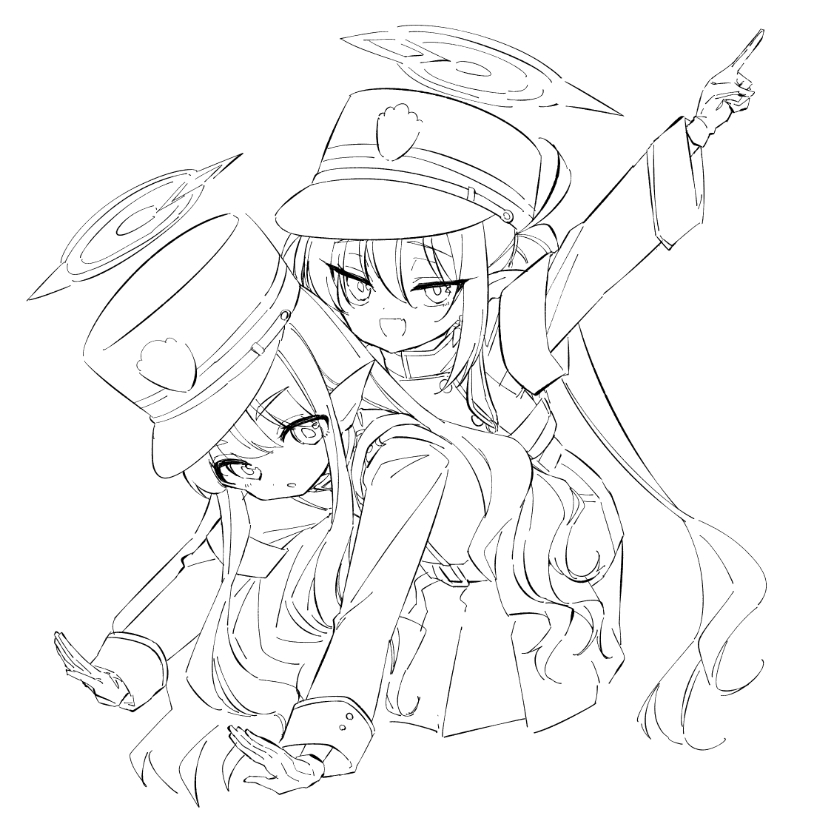 hikari and nozomi (blue archive) drawn by nogiwa_kaede