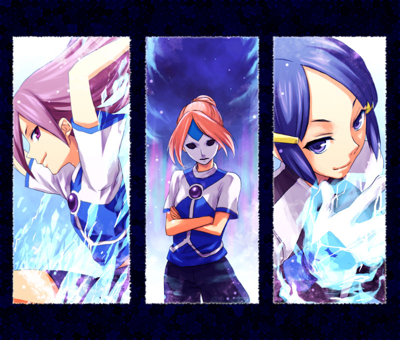kurakake clara, touchi ai, and kurione yuki (inazuma eleven) drawn by kori_(etinop)