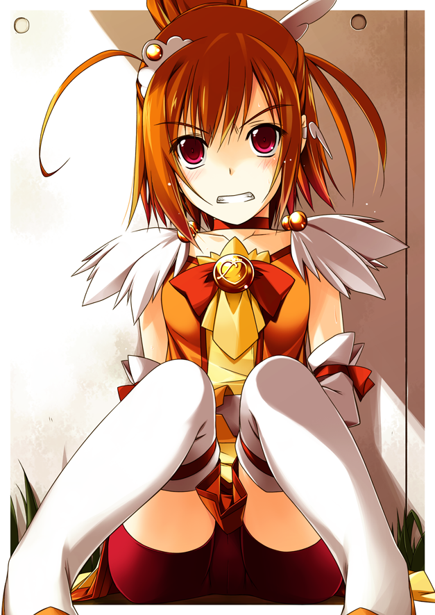 hino akane and cure sunny (precure and 1 more) drawn by shikei