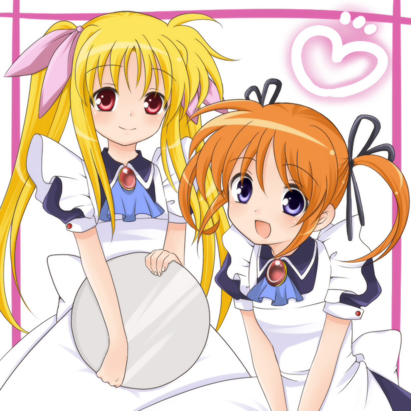 fate testarossa and takamachi nanoha (lyrical nanoha and 2 more) drawn by lmo