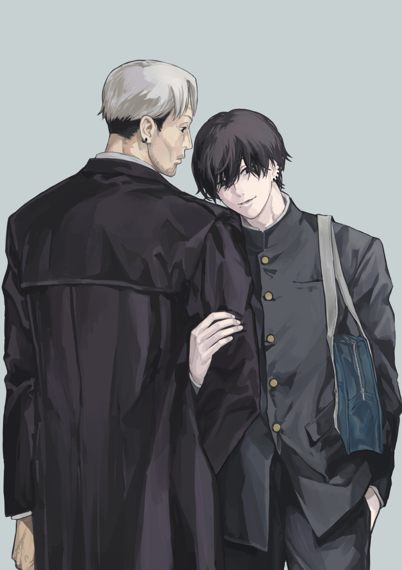 yoshida hirofumi and kishibe (chainsaw man) drawn by yecxusasx