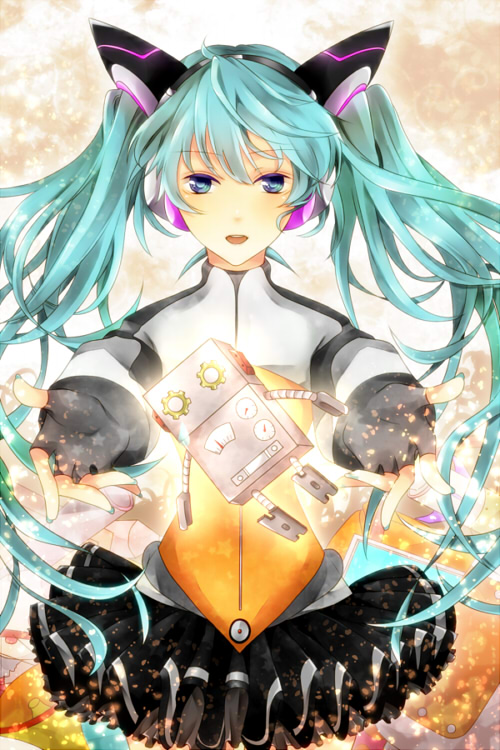 hatsune miku (vocaloid and 3 more) drawn by kyashii_(a3yu9mi)