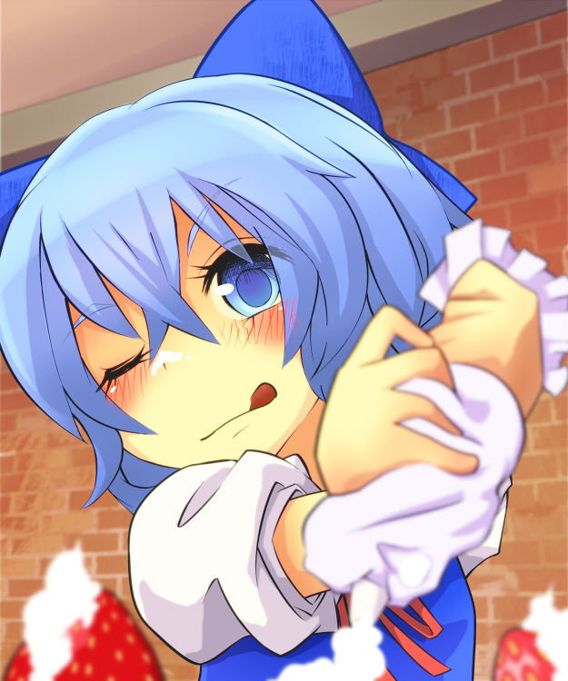 cirno (touhou) drawn by yoo_(tabi_no_shiori)