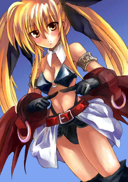 fate testarossa and agito (lyrical nanoha and 3 more) drawn by kouno_hikaru