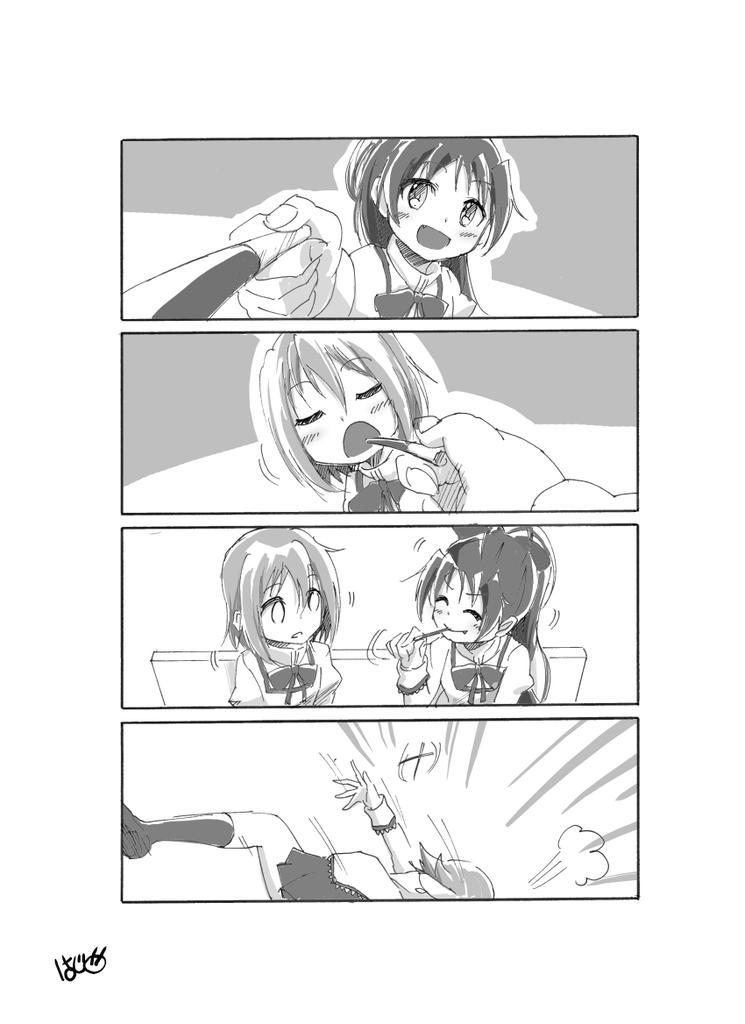 miki sayaka and sakura kyoko (mahou shoujo madoka magica) drawn by leon_ahp
