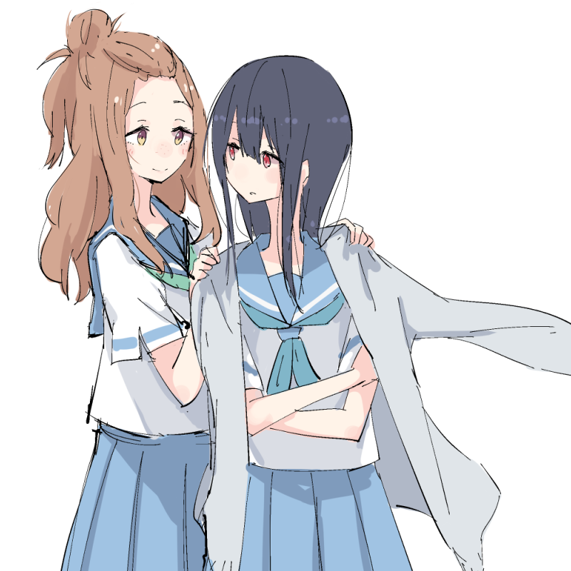 yoroizuka mizore and kenzaki ririka (hibike! euphonium and 1 more) drawn by shiroshi_(denpa_eshidan)