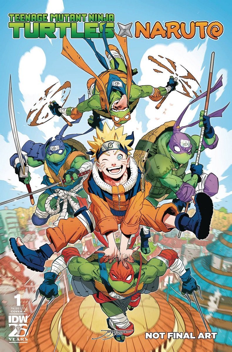 uzumaki naruto, leonardo, raphael, donatello, and michelangelo (naruto and 2 more) drawn by jorge_jimenez
