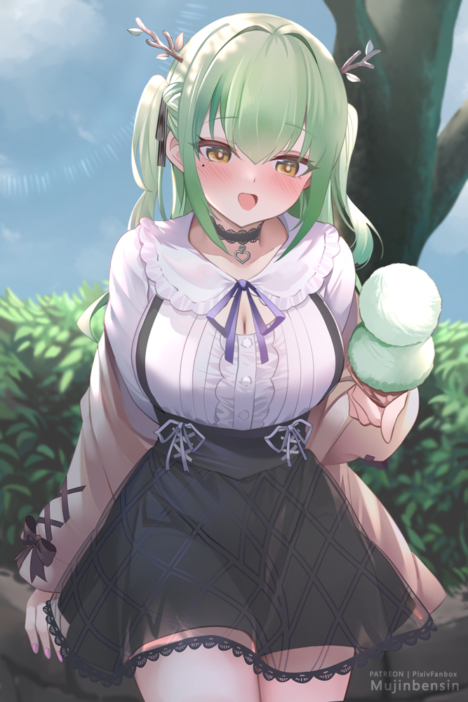 ceres fauna (hololive and 1 more) drawn by mujinbensin