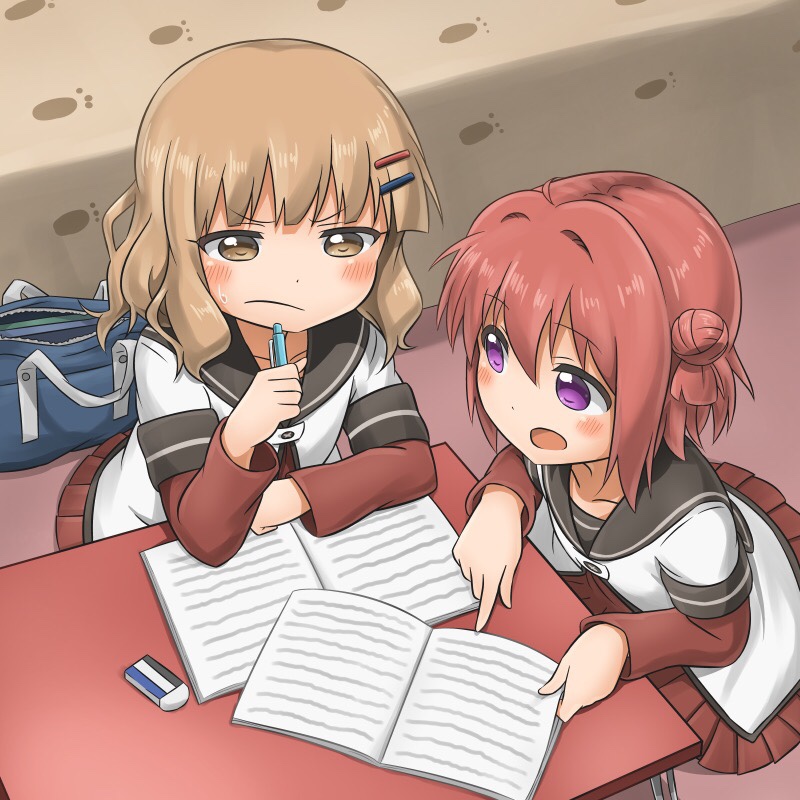 akaza akari and oomuro sakurako (yuruyuri) drawn by dokka_no_kuni_no_kokuou