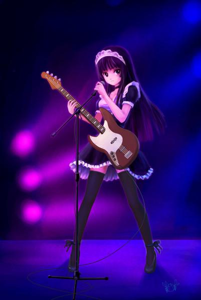 akiyama mio (k-on!) drawn by wudi_de_pangxie