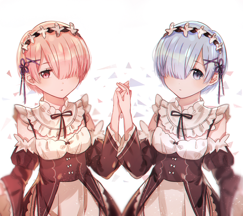 rem and ram (re:zero kara hajimeru isekai seikatsu) drawn by dorook