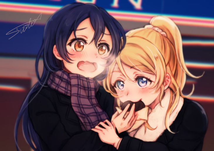 sonoda umi and ayase eli (love live! and 1 more) drawn by suito