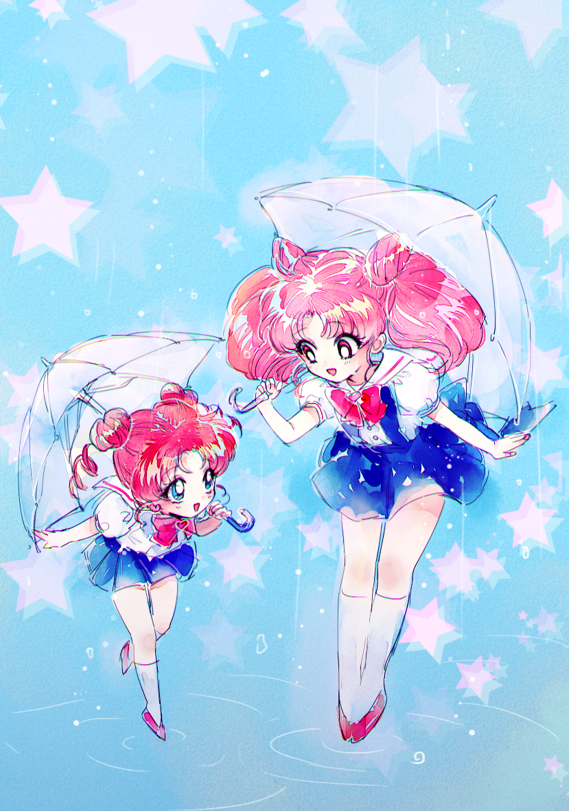 chibi usa and chibi chibi (bishoujo senshi sailor moon and 1 more) drawn by ahma