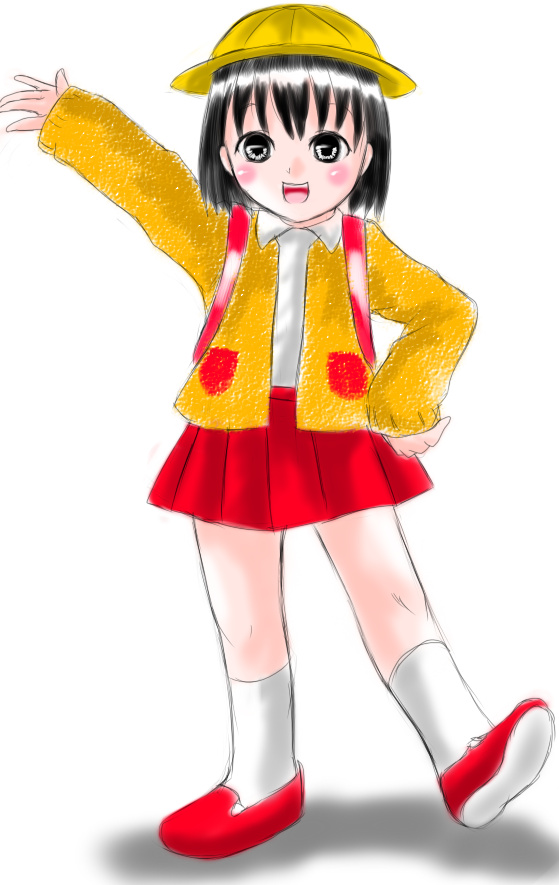 sakura momoko (chibi maruko-chan) drawn by isna_(footprintsofisna)