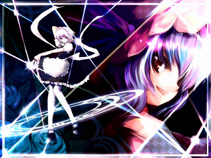remilia scarlet and izayoi sakuya (touhou) drawn by hanada_hyou