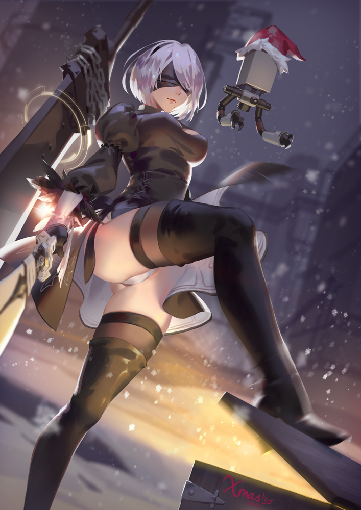 2b and pod (nier and 1 more) drawn by jofang