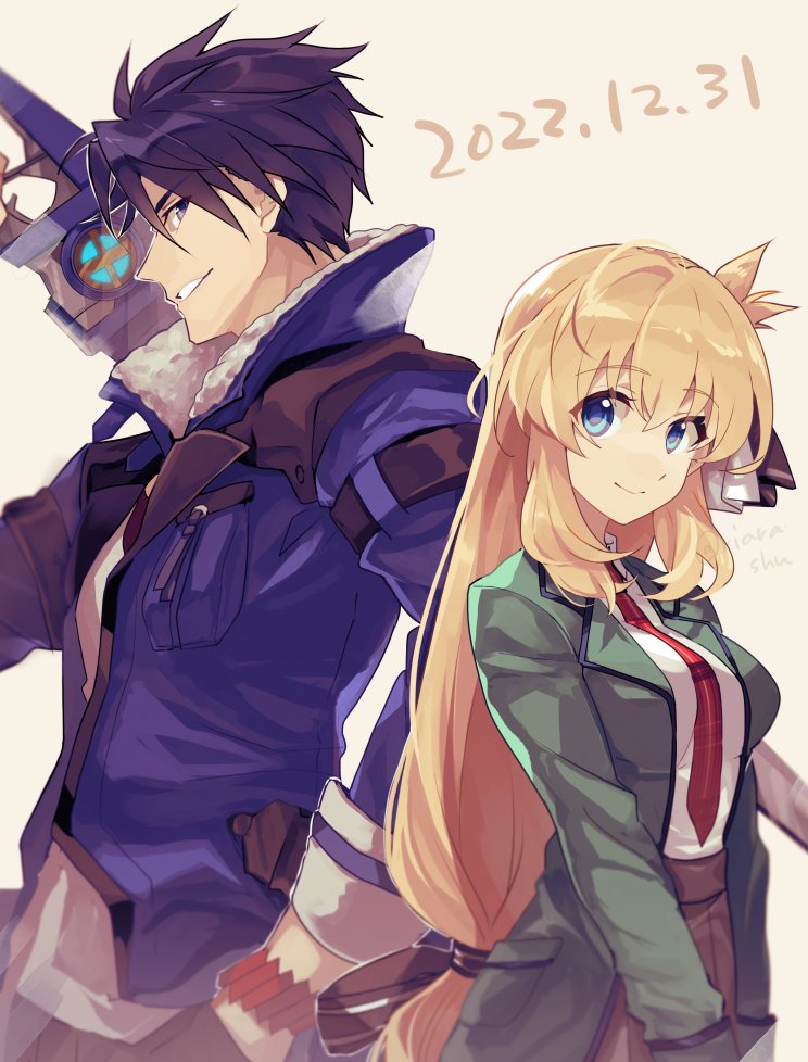 agnes claudel and van arkride (eiyuu densetsu and 2 more) drawn by riarashu