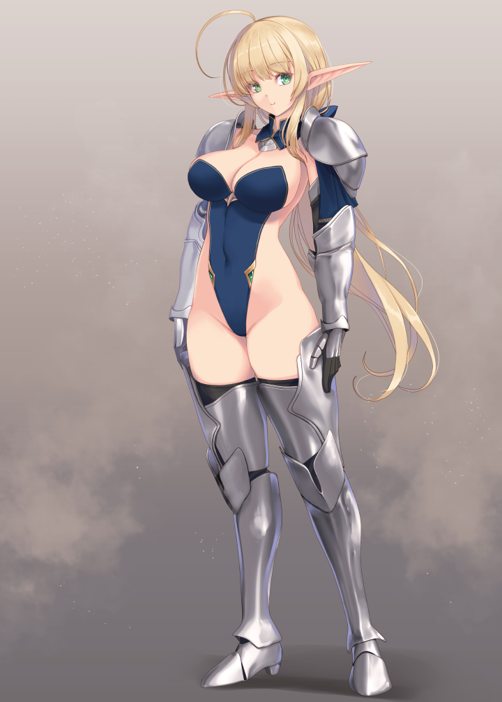leotard elf knightess (original) drawn by kirishima_satoshi