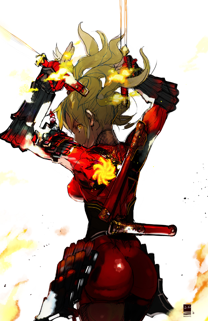 natsu (soulcalibur and 1 more) drawn by overlord_jc