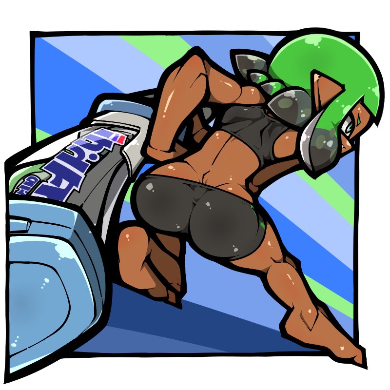 inkling player character and inkling girl (splatoon) drawn by name_omoitukan2