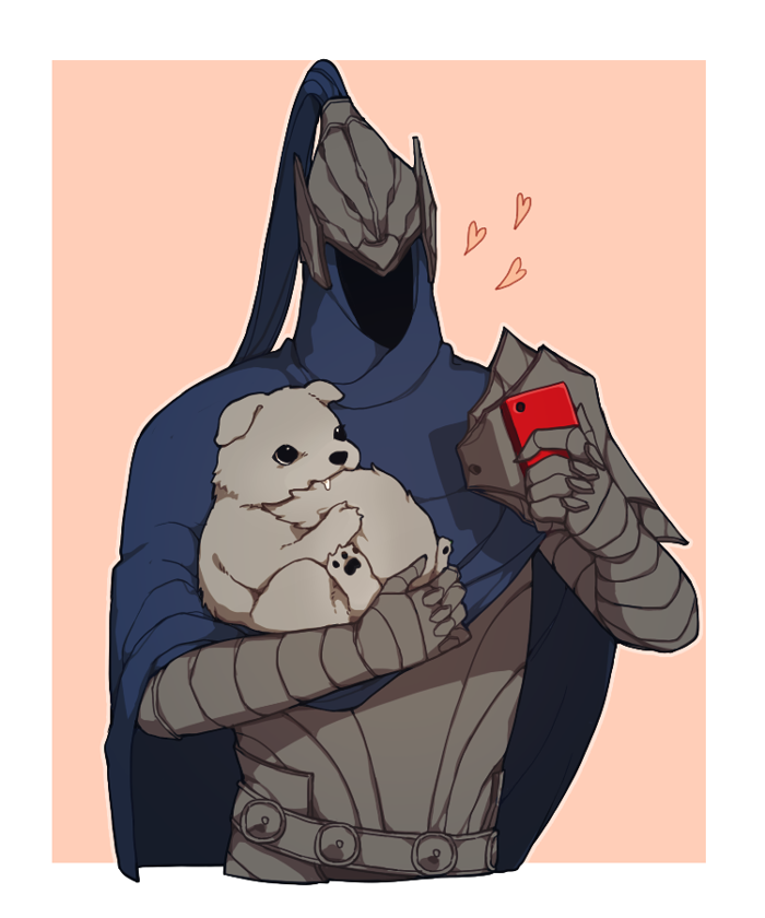 artorias the abysswalker and great grey wolf sif (dark souls and 1 more) drawn by donar0217