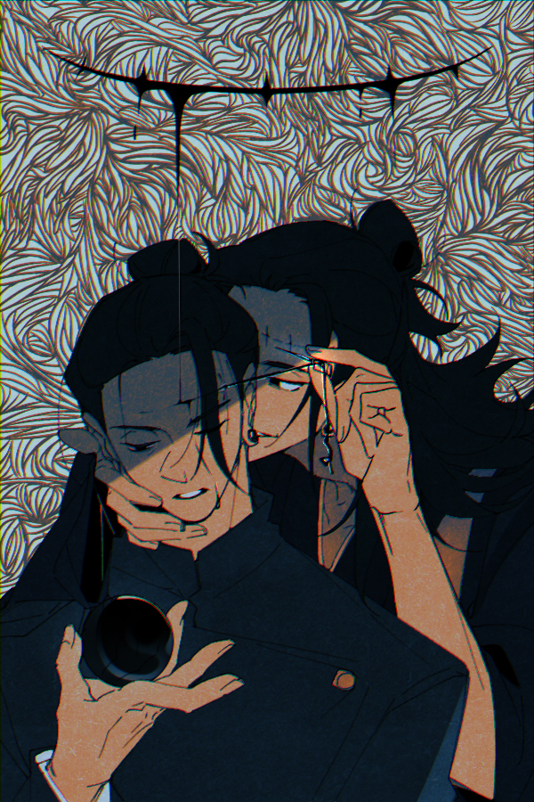 getou suguru and kenjaku (jujutsu kaisen) drawn by emaxx