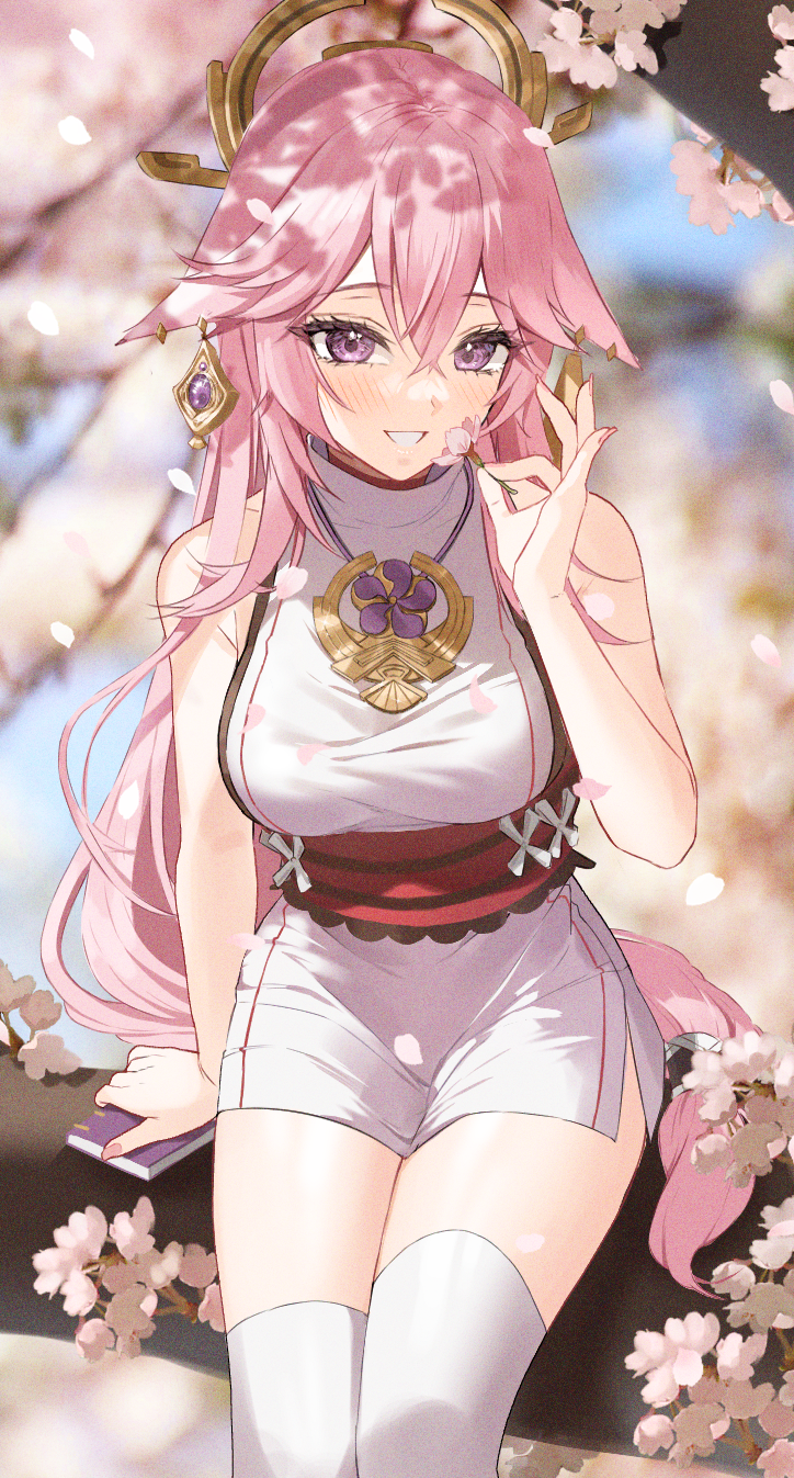 yae miko (genshin impact) drawn by bibi_(user_egtz4573)