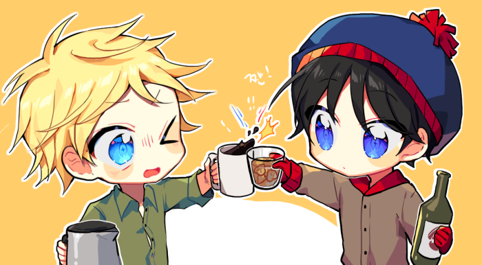 stan marsh and tweek tweak (south park) drawn by buchu14569590