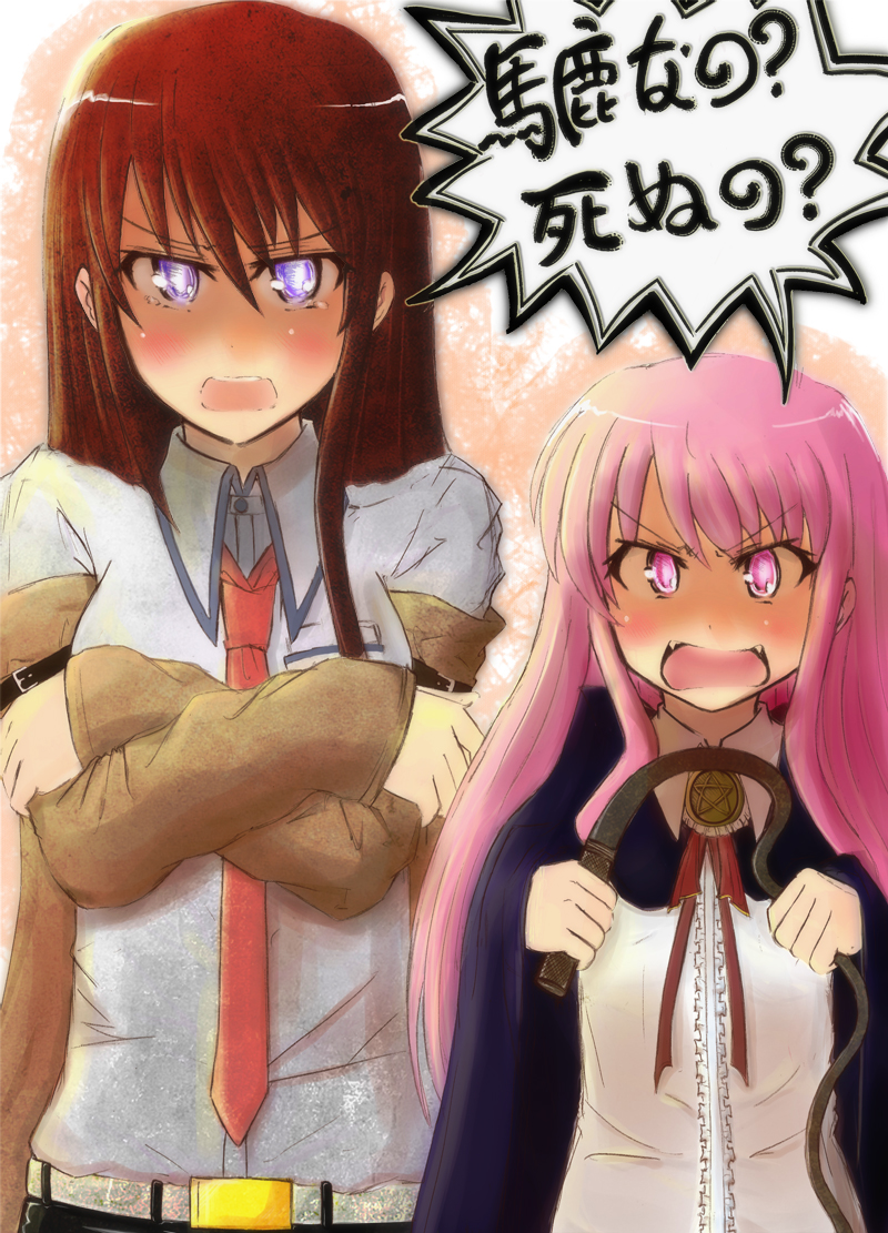 makise kurisu and louise francoise le blanc de la valliere (steins;gate and 1 more) drawn by kc_(babyface11922)
