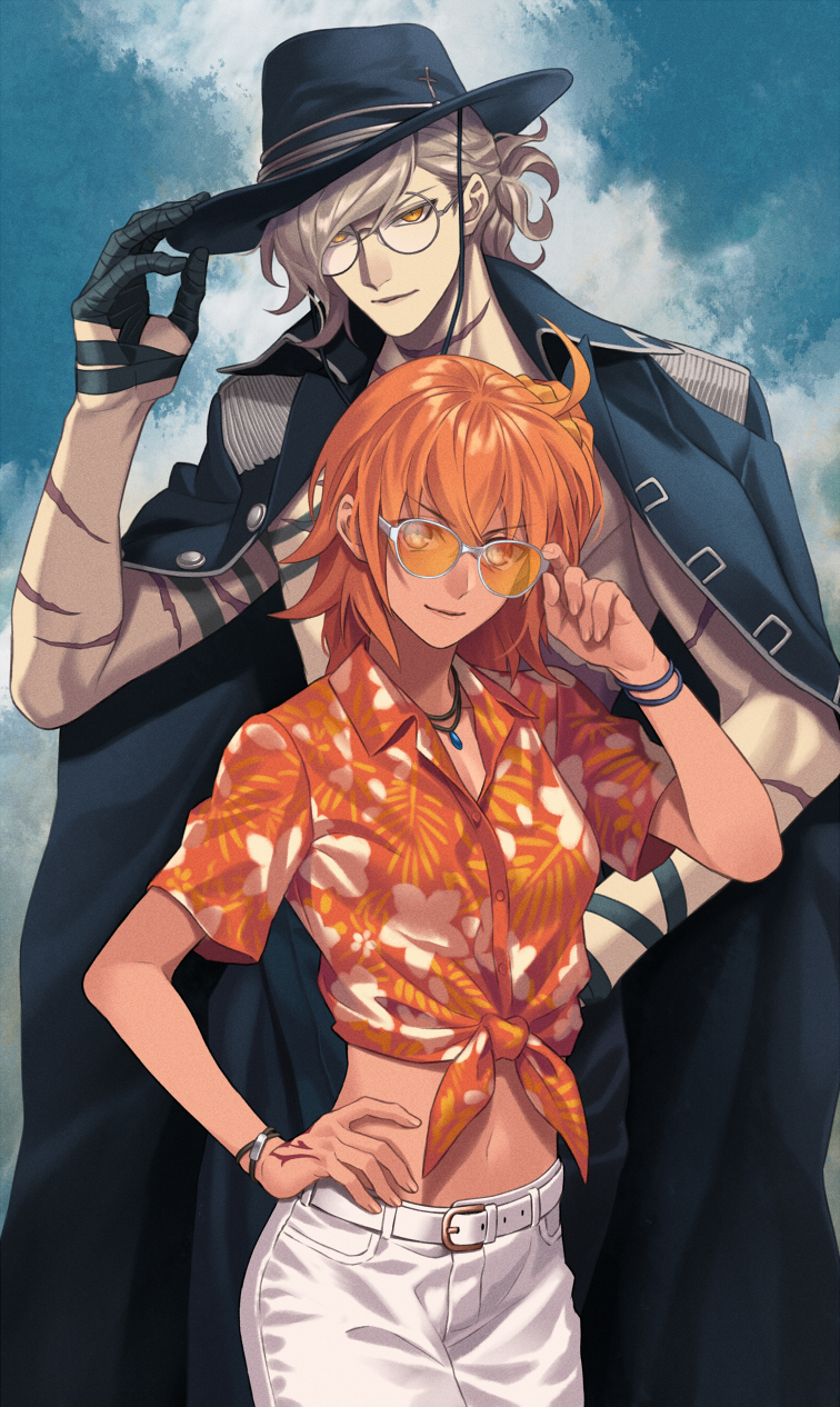 fujimaru ritsuka and edmond dantes (fate and 1 more) drawn by sora_yoshitake_yuda
