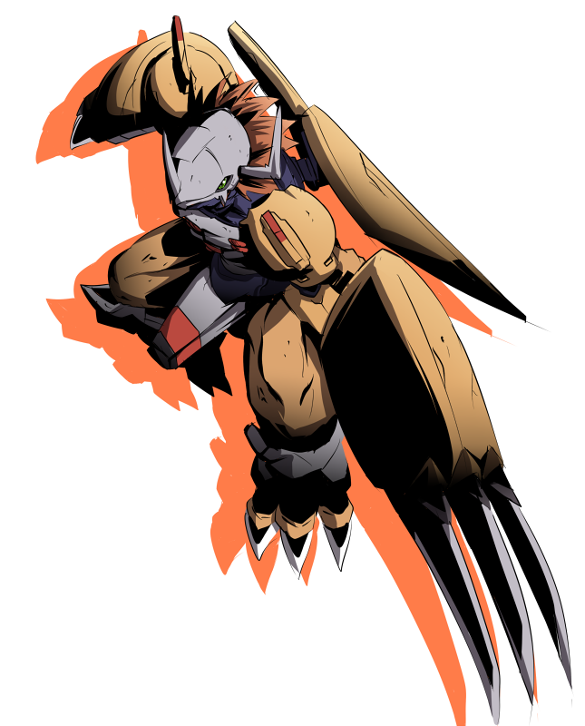 wargreymon (digimon and 1 more) drawn by mori_no_kaeru