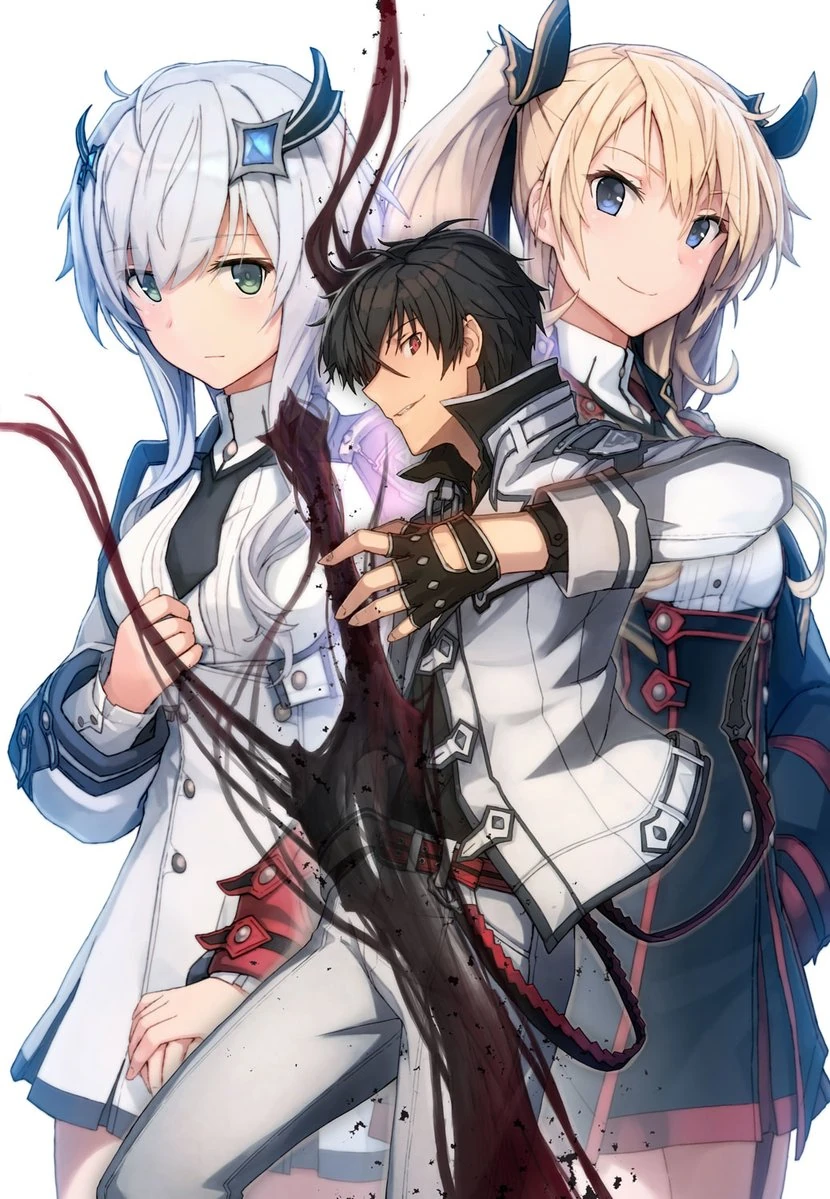 misha necron, sasha necron, and anos voldigoad (maou gakuin no futekigousha) drawn by yamayoshi_kazuyuki