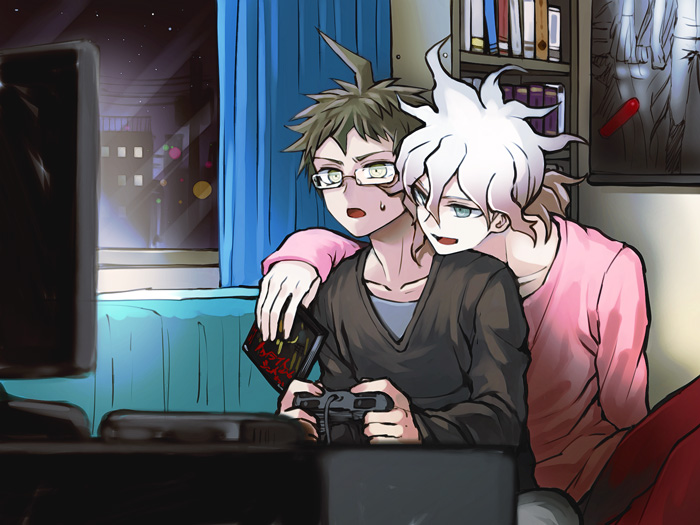 komaeda nagito and hinata hajime (danganronpa and 1 more) drawn by zakki
