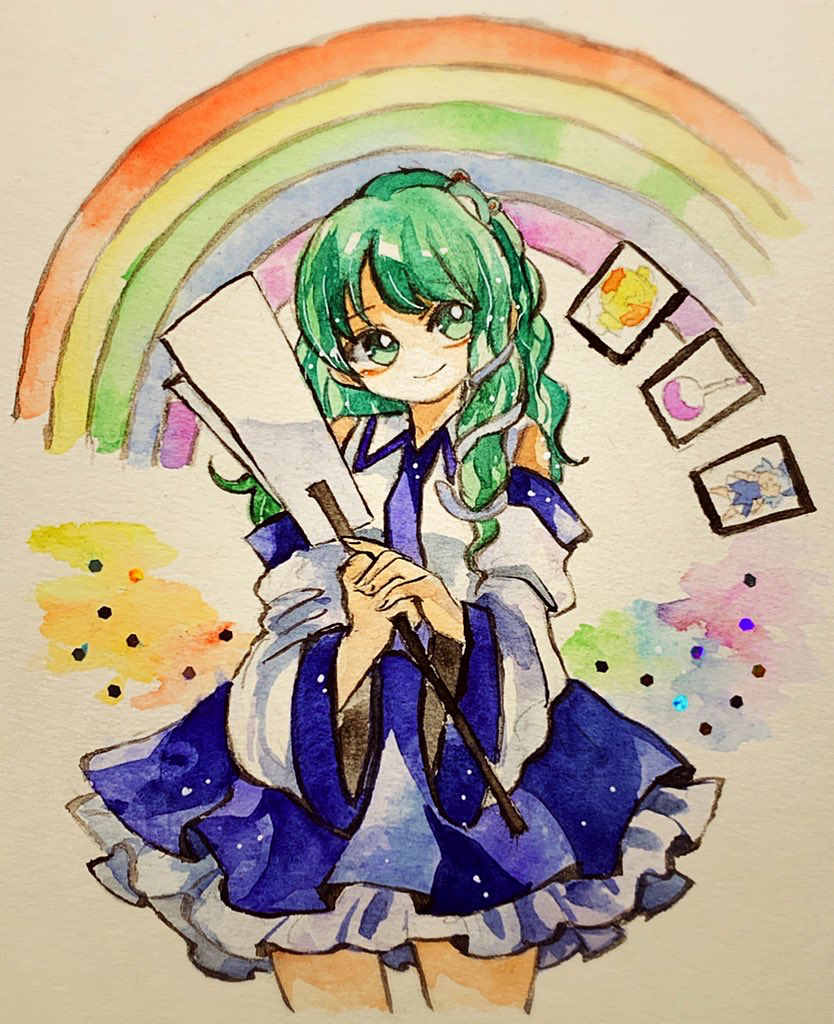 kochiya sanae (touhou and 1 more) drawn by key747h