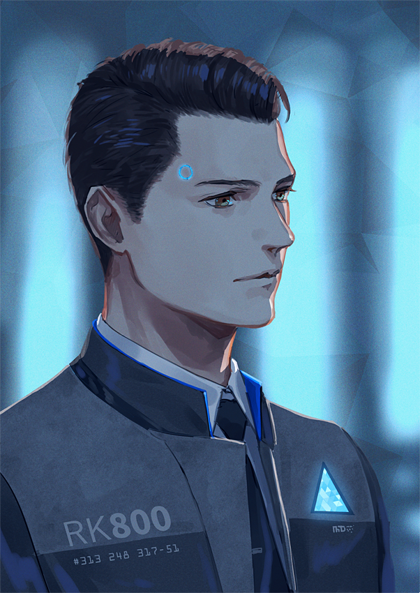 connor (detroit: become human) drawn by ame_(conronca)