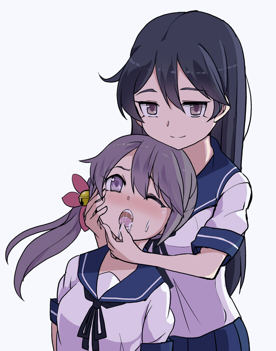 ushio and akebono (kantai collection) drawn by kodachi_(kuroyuri_shoukougun)