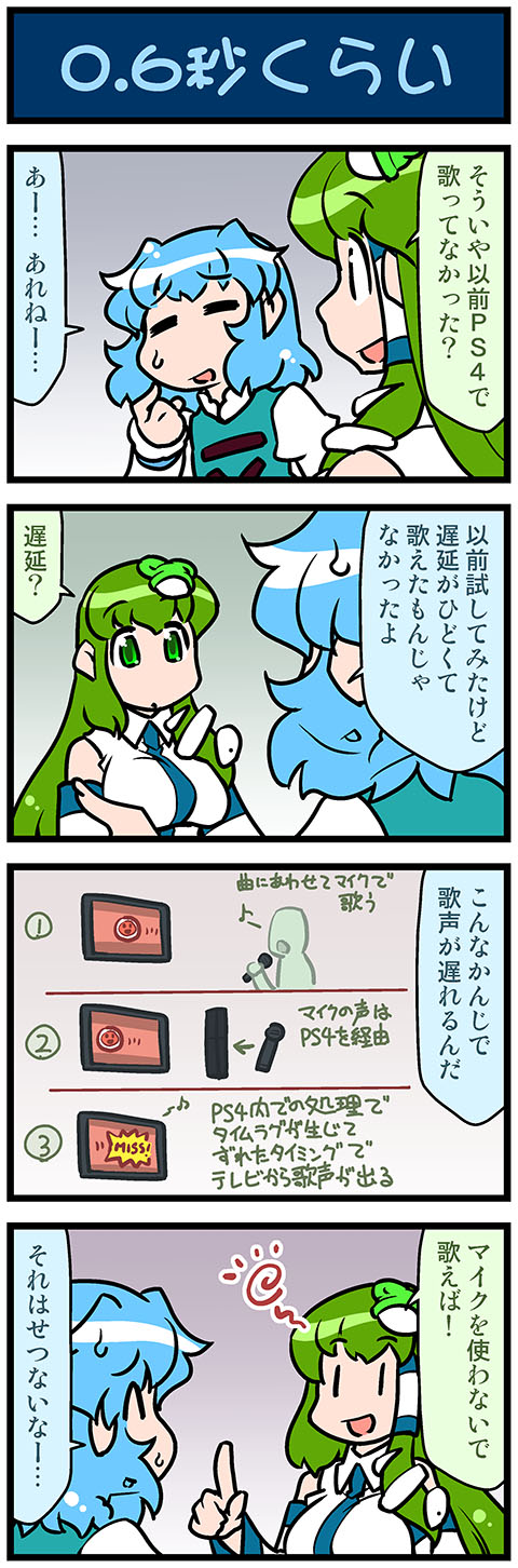 kochiya sanae and tatara kogasa (touhou and 1 more) drawn by mizuki_hitoshi