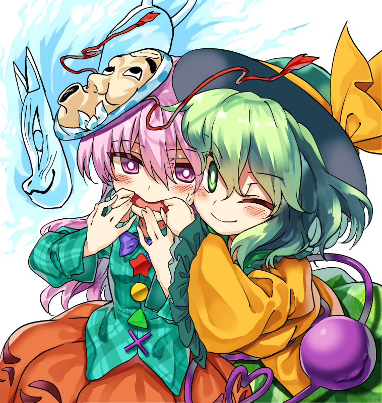 komeiji koishi and hata no kokoro (touhou) drawn by manarou