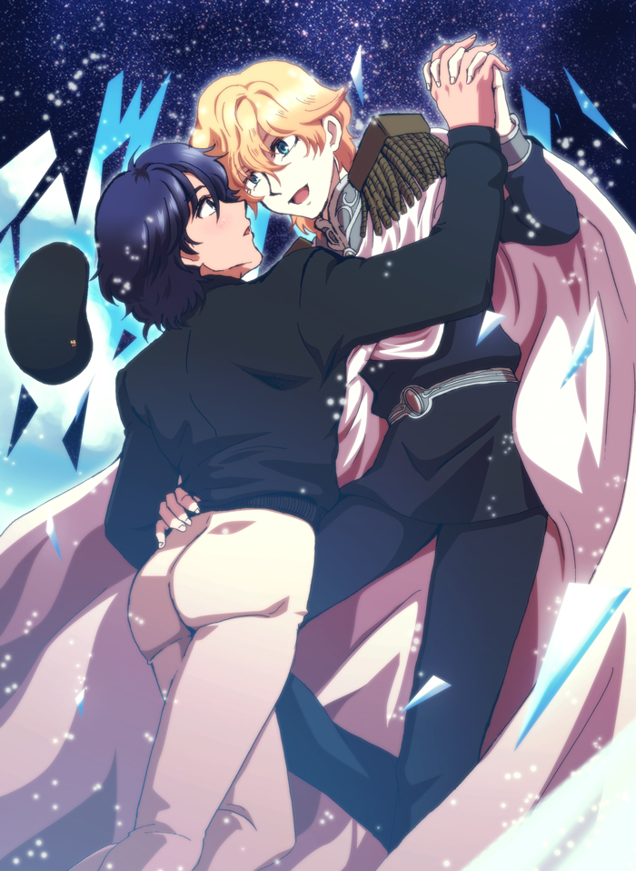yang wen-li and reinhard von lohengramm (ginga eiyuu densetsu) drawn by migime2450