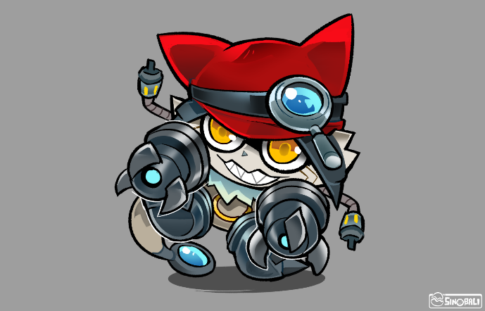 gatchmon (digimon and 1 more) drawn by sinobali