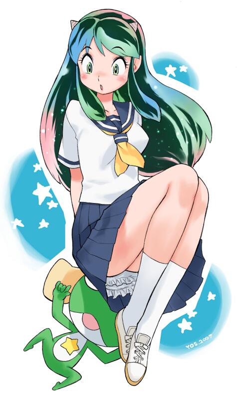 lum and keroro (urusei yatsura and 1 more) drawn by yoshizaki_mine