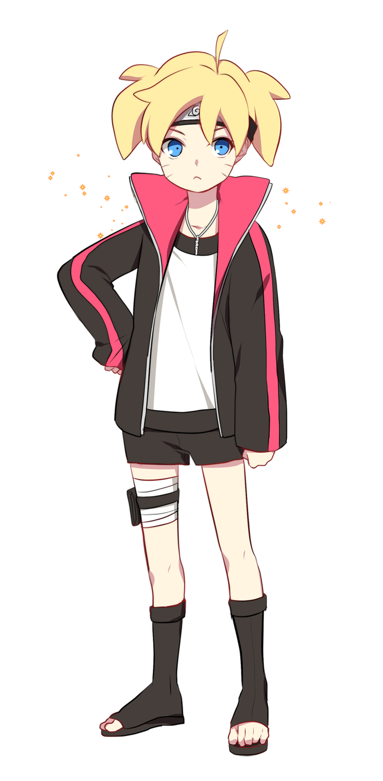 uzumaki boruto (naruto and 1 more) drawn by nipye