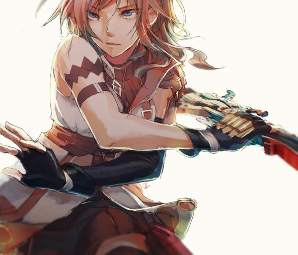 lightning farron (final fantasy and 1 more) drawn by huujuu
