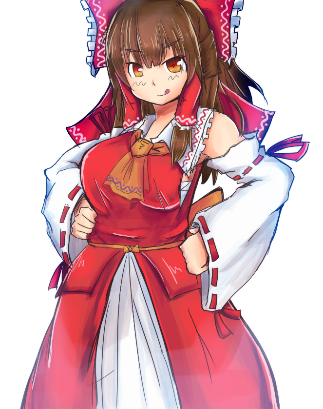hakurei reimu and kanna (touhou and 1 more) drawn by nnns